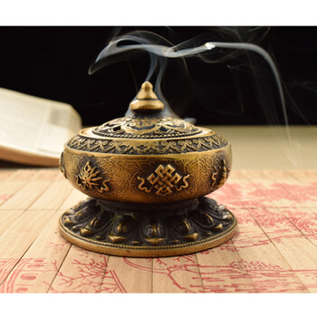 妆饰 铜熏炉八宝藏香熏炉黄铜炉熏香炉八宝熏香炉塔香炉