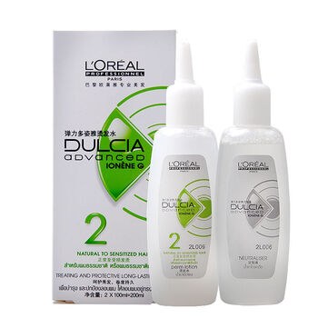 欧莱雅（LOREAL） 弹力多姿雅烫发水套装 冷烫 精卷发 纹理烫 2号 受损发质