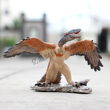 侏罗纪大小号仿真动物模型霸王龙暴龙儿童实心塑胶恐龙蛋玩具 始祖鸟