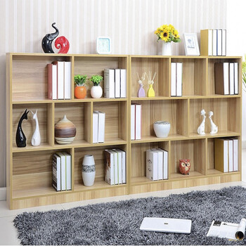 收纳三层书柜1米高简易书柜书橱书架自由组合柜子简约现代置物架 c款