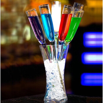 创意鸡尾酒杯彩色玻璃香槟杯酒吧酒具套装家用用品酒杯 6个香槟杯含