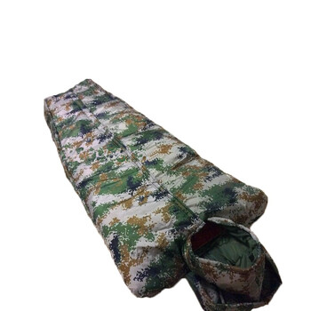 07迷彩单兵防水寒区棉睡袋棉睡袋部队冬季拉练防踢被 常规款