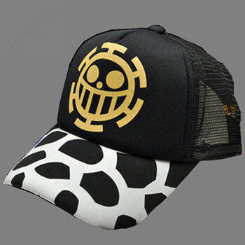 进击巨人帽子海贼王那朵花银魂龙猫太阳帽 海贼王罗-网帽 头围52-58cm