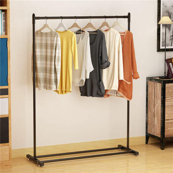 晾衣架落地折叠室内单杆式挂衣架卧室简易晾衣杆晒衣架挂衣服架子