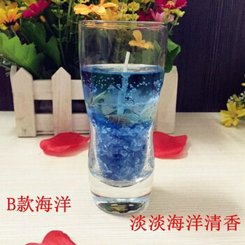 安礼轩浪漫果冻蜡烛海洋清香熏烛光晚餐婚庆情人节 B款薰衣草