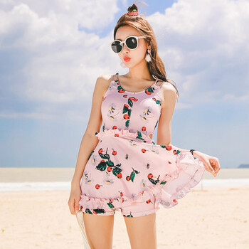 bylure 品牌新款泳衣女小胸聚拢遮肚显瘦连体裙式巴厘岛温泉度假分体