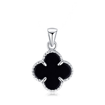 法卡曼facaman品牌单吊坠女不含链银四叶草项链锁骨坠子日韩版气质