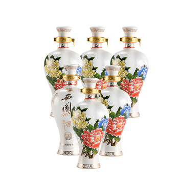 西凤酒 国花瓷十年(10年)45度 绵柔凤香型 白酒整箱装248ml*6瓶