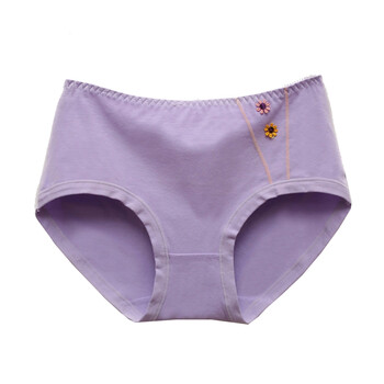 女棉 中腰无痕绣花三角裤 分码女式内裤 935款 m-xxl 浅紫色 l(85-100