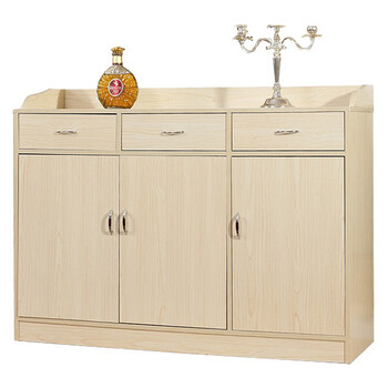 简易柜微波炉厨柜碗柜餐边柜茶水柜厨房柜餐简约边柜 120cm白枫木 4门