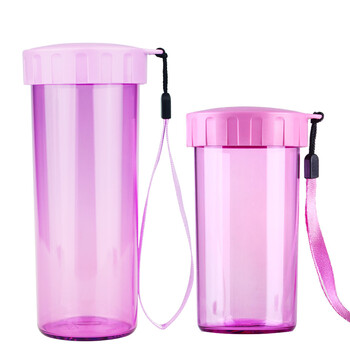 特百惠亲子水杯莹彩杯430ml雅致杯310ml 2件套情侣水杯儿童塑料水杯子 雏菊紫+桃粉