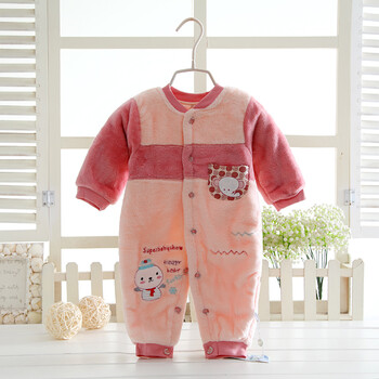 宝宝秀 双层哈衣雪宝宝粉色