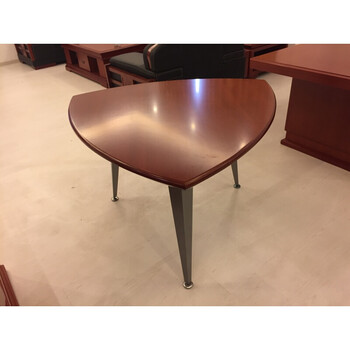 办公家具 油漆贴实木皮洽谈桌培训桌会议桌三角形烤漆桌 1200*1200*