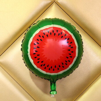 卡通水果铝膜气球18寸圆形草莓西瓜宝宝生日派对布置商场开业装饰