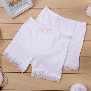 儿童内裤莫代尔棉夏薄款平角1-3-4-6-8-10岁以上女童纯棉内裤宝宝白色