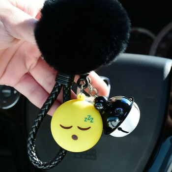 挂件个性表情包男士女款包包挂饰玩偶公仔礼物 睡觉 黑绳 黑白铃 黑球
