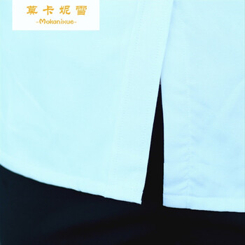 莫卡妮雪时尚韩版大码修身2015秋装新款女子衬衫长袖中长款职业装棉麻欧美 白色 XL
