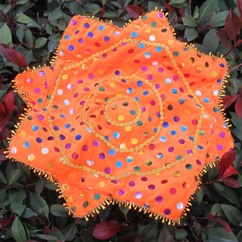 舞蹈手绢花加厚八角巾考级二人转表演手绢花秧歌手帕 [款]一尺五(45cm