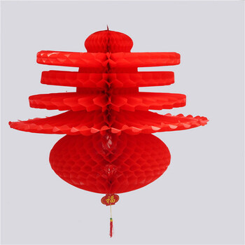 春字大红灯笼 喜庆灯笼 春字红塑纸灯笼 红色一个 40#高约35厘米 直径