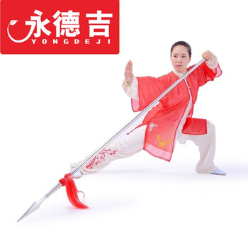 不锈钢红缨枪长枪龙泉大枪十八般兵器长矛枪头未开刃 不锈钢红缨枪2米