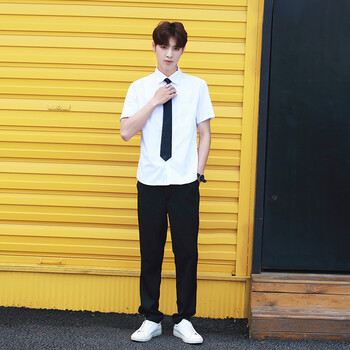 英伦学院风初高中班服校服男女学生装裤裙制服长裙套装 男生短袖套装