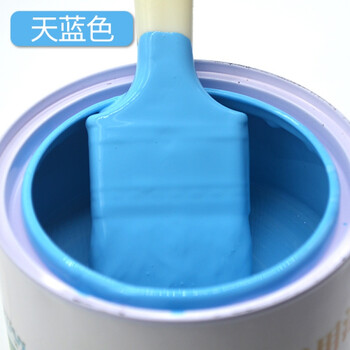 油漆水性木器漆涂料清漆白漆彩色金属水性漆木漆家具翻新漆 天蓝色 1l
