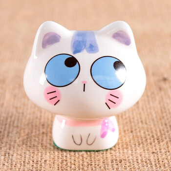 呆萌可爱猫咪桌面小猫摆件陶瓷电视柜装饰家居饰品工艺品礼物 甜甜