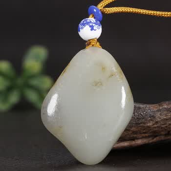 西域 新疆和田玉籽料原石挂件独籽籽玉玉坠子玉石吊坠男女款礼物简单