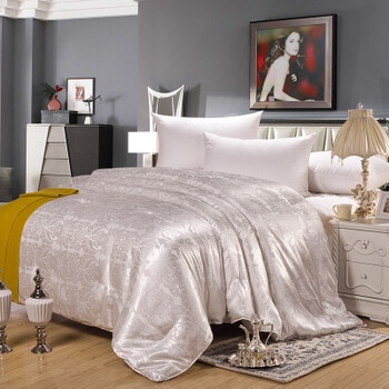 单人桑蚕丝双人被子 蚕丝被贡缎床单床品棉纯色件套米床学生宿舍学生