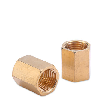 铜内接接头管古六角通心内丝直接对接气动接头1分2分4分3分6分1寸