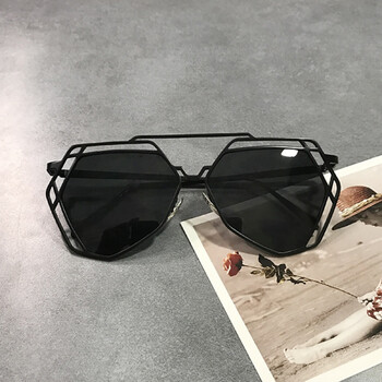 墨镜男大框显瘦圆脸偏光太阳镜女潮2016款个性眼镜驾驶蛤蟆镜 黑框黑