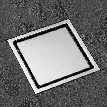 不锈钢地漏加厚防臭隐形过滤网浴室卫生间淋浴房阳台方形地漏 150x150