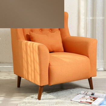 北欧单人沙发小户型卧室阳台布艺沙发酒店书房咖啡厅休闲时尚椅子