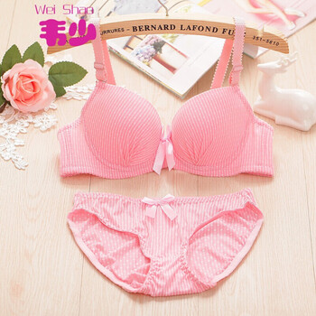 内衣 文胸套装 韦少(weishao) 春夏日系小清新学生少女性感文胸套装