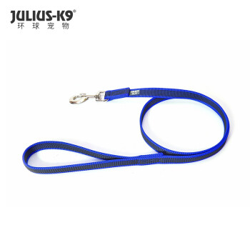 Julius K9牵引绳小中大型犬链子硫化狗牵引绳多功能进口宠物用品 蓝色 19mm*1.2m