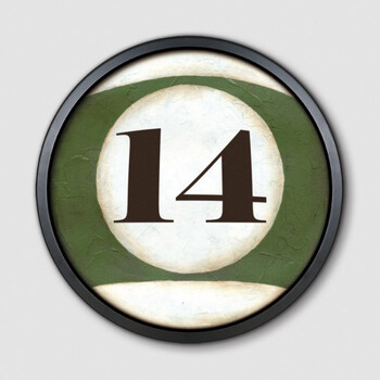 尚心堂创意圆形台球室装饰画挂画娱乐休闲会所桌球厅