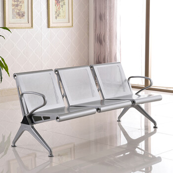 不锈钢连排椅休息椅等候椅三人位机场椅医院候诊椅输液椅公共座椅