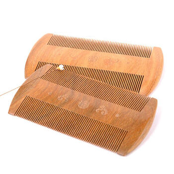 绿檀木头香梳篦子虱子梳超密齿加密儿童宝宝去虱卵