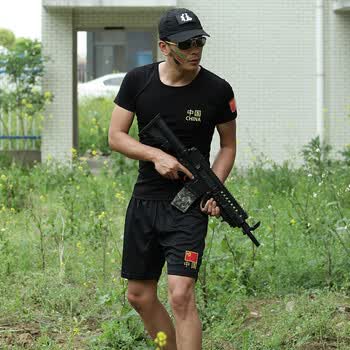 紧身武警军迷t恤部队体能训练迷彩服打底衫户外军迷服饰透气舒适夏季