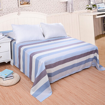 肤磨毛床单布料夏季单人双人被单男女宿舍单子 条纹生活 200cmx230cm