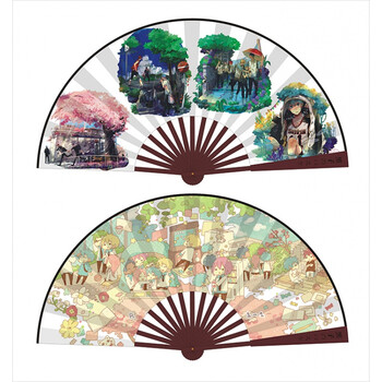 动漫双面折扇 10寸绢扇 坂本全职 吾王初音王者荣耀埃罗芒阿阳炎qy
