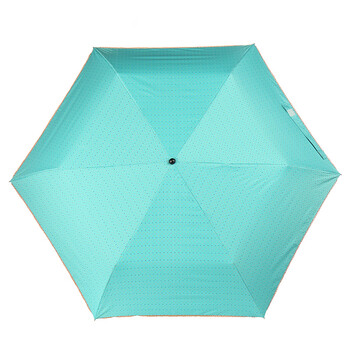 
                                        Adima点点款晴雨伞折叠清新三折防晒彩胶遮阳伞太阳伞 se101325-1a蓝绿色                