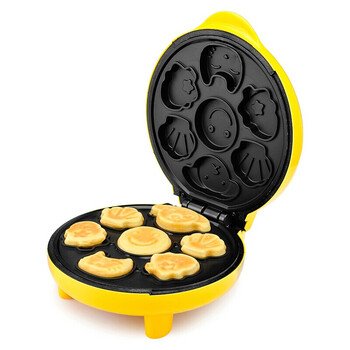 
                                        乐倍 多功能卡通蛋糕机 家用全自动迷你蛋糕机 电饼铛 蛋糕模具 烘焙工具 黄色                