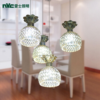 雷士照明NVC 餐厅灯 四头吊灯 LED吸顶灯 可调节长度餐吊灯具 NUD2324/4 LED光源