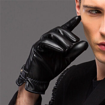 男士皮手套冬季骑行保暖防水防风加绒加厚韩版手套男冬骑车摩托车 sd