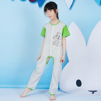 奇诺熊(qinuoxiong) 儿童连体睡衣3-5岁6男女童开裆2宝宝连体衣4夏季