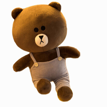 布朗熊可妮兔公仔抱枕毛绒玩具熊大号抱抱熊布娃娃生日礼物女 背带熊