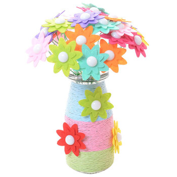 教师节礼物儿童手工制作材料包纽扣花束盆栽diy幼儿园玩具宝宝女孩7