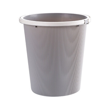 圈垃圾桶创意家用大号垃圾篓卫生间厨房客厅无盖塑料垃圾篓 大号灰色