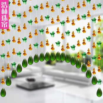 水晶帘子白菜葫芦珠帘隔断卧室客厅装饰挂帘屏风玄关门帘新款成品